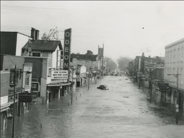 Downtown Brampton used to flood regularly before the storm channel was built. // Courtesy of Brampton