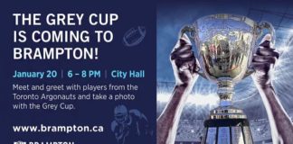 Invitation for Grey Cup Event at the City of Brampton